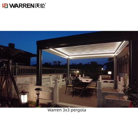Warren 3x3 Outdoor Pergola With Waterproof Canopy Aluminum Roof