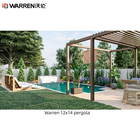 Warren 12x14 Pergola With Gazebo Louvered Canopy Patio Outdoor