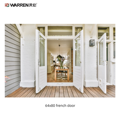 Warren 64x80 Exterior French Doors Internal Glazed Double Doors