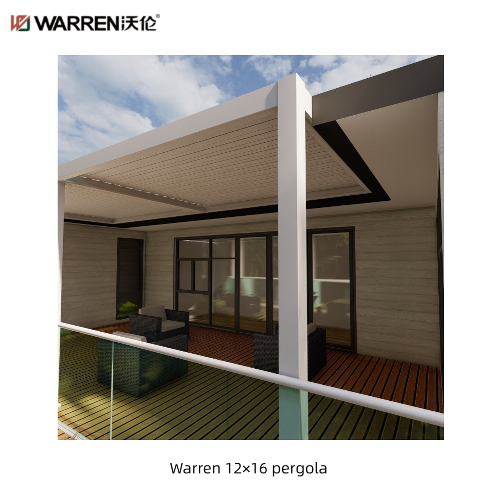 Warren 12 x 16 Pergola Canopy with Aluminum Alloy Louvered Roof