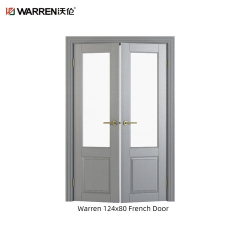 Warren 124x80 French Door With Double Doors Interior Glass