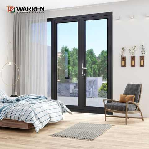 Warren 124x80 French Door With Double Doors Interior Glass