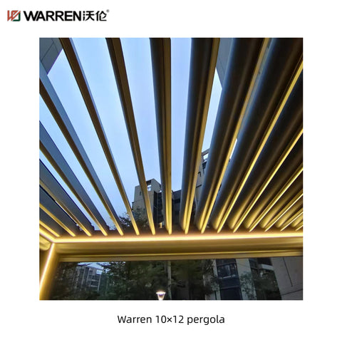 Warren 10x12 louvered pergola with aluminum alloy white gazebo