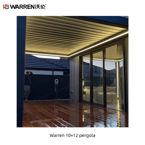 Warren 10x12 louvered pergola with aluminum alloy white gazebo