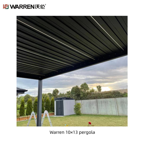 Warren 10x13 motorized louvered roof pergola with aluminum gazebo