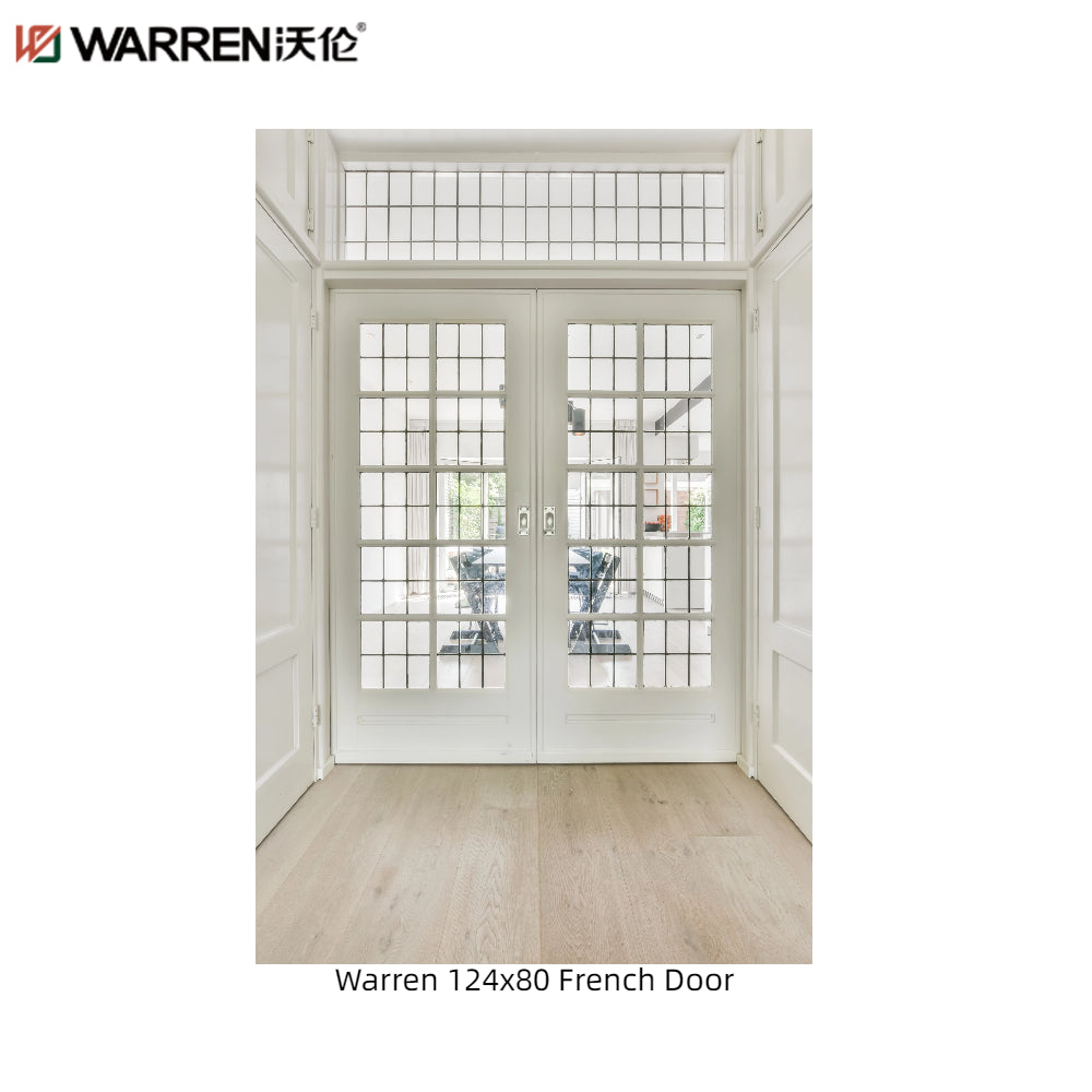 Warren 124x80 French Door With Double Doors Interior Glass