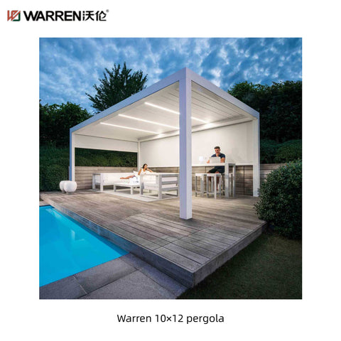 Warren 10x12 louvered pergola with aluminum alloy white gazebo