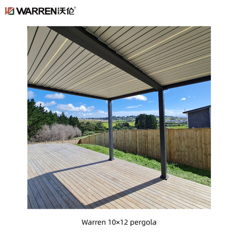 Warren 10x12 louvered pergola with aluminum alloy white gazebo