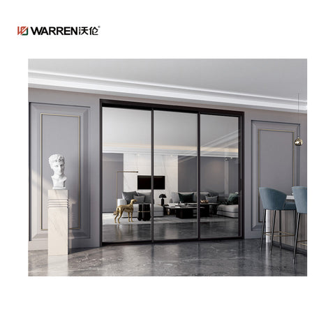 Warren 96x96 sliding door glass commercial automatic patio doors