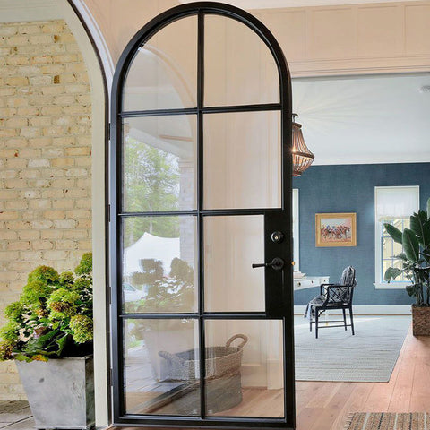 Customized Exterior Black Aluminum 5 feet french door double glazed Casement Doors