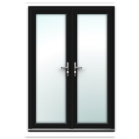 Customized Exterior Black Aluminum 5 feet french door double glazed Casement Doors